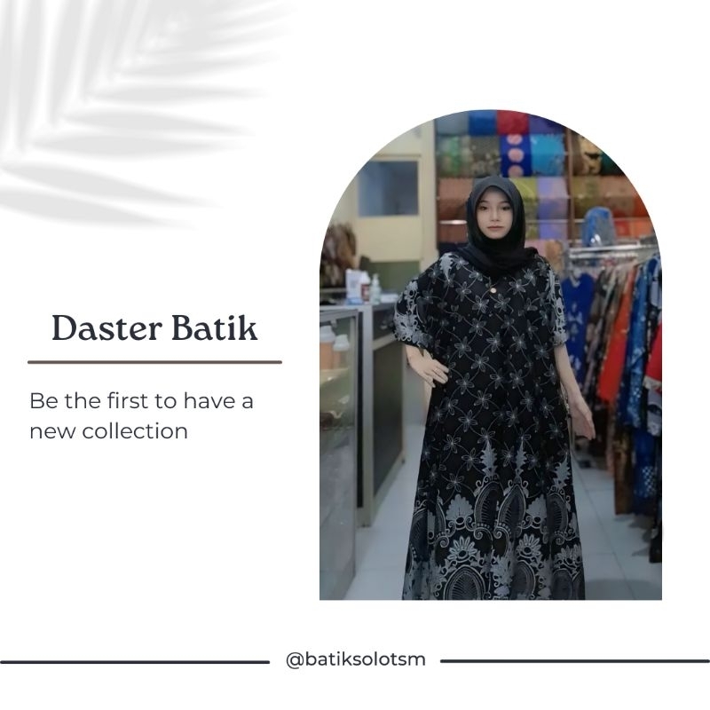 Daster batik hitam putih new