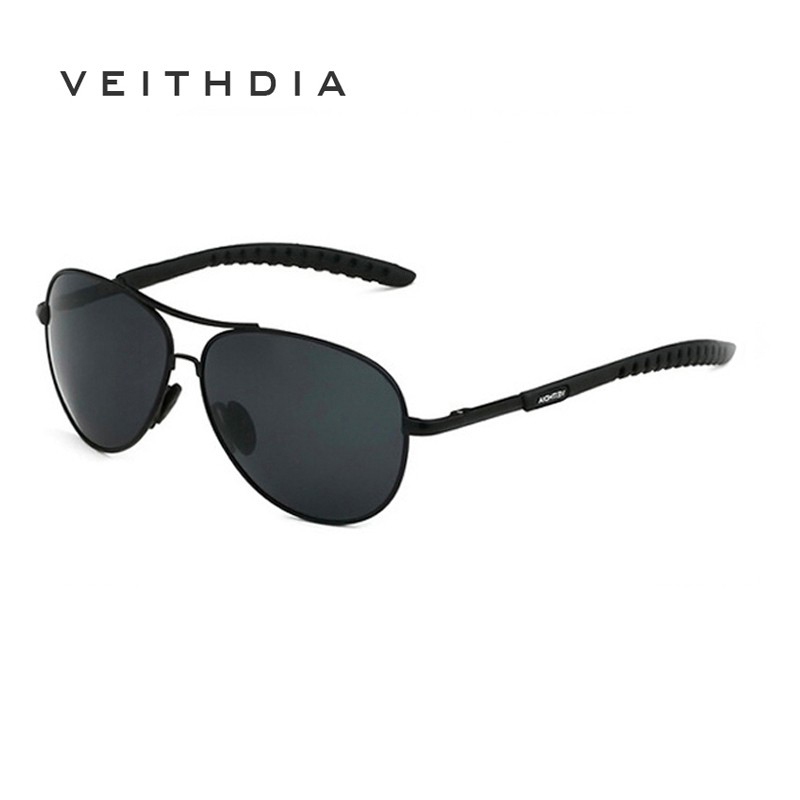 VEITHDIA Kacamata Polarized Original Kacamata Sunglass Gaya Retro aviator Kacamata Polaroid 3088
