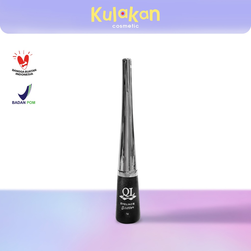 Ql Cosmetic Eyeliner Glitter Black - 4 ml