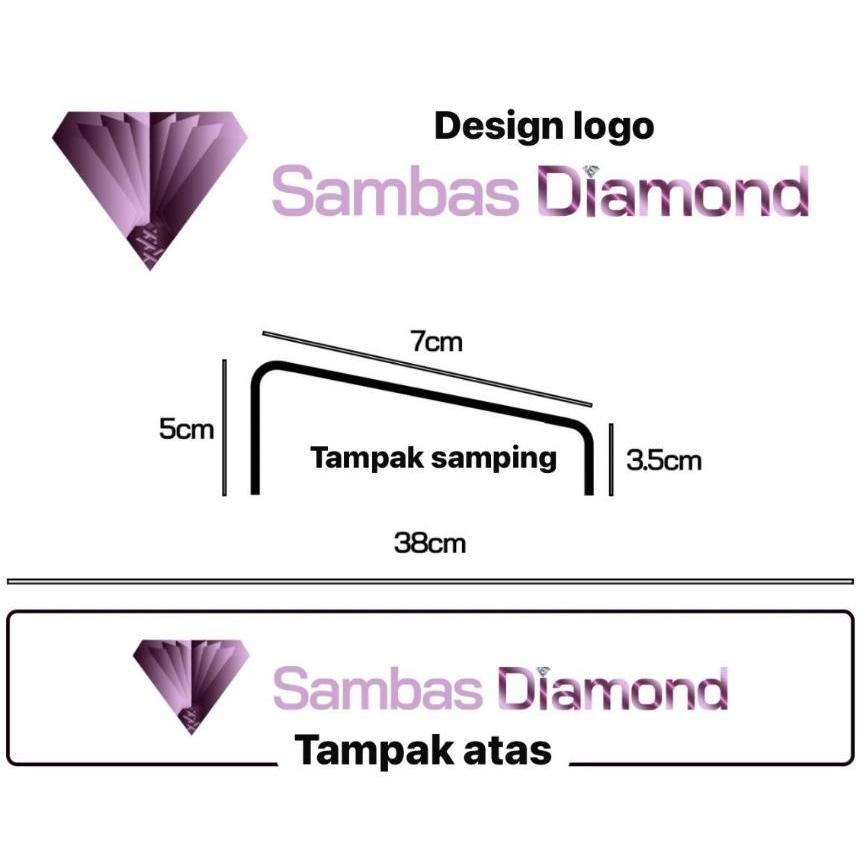

Custom Akrilik Bening Tekuk Tulisan Sticker