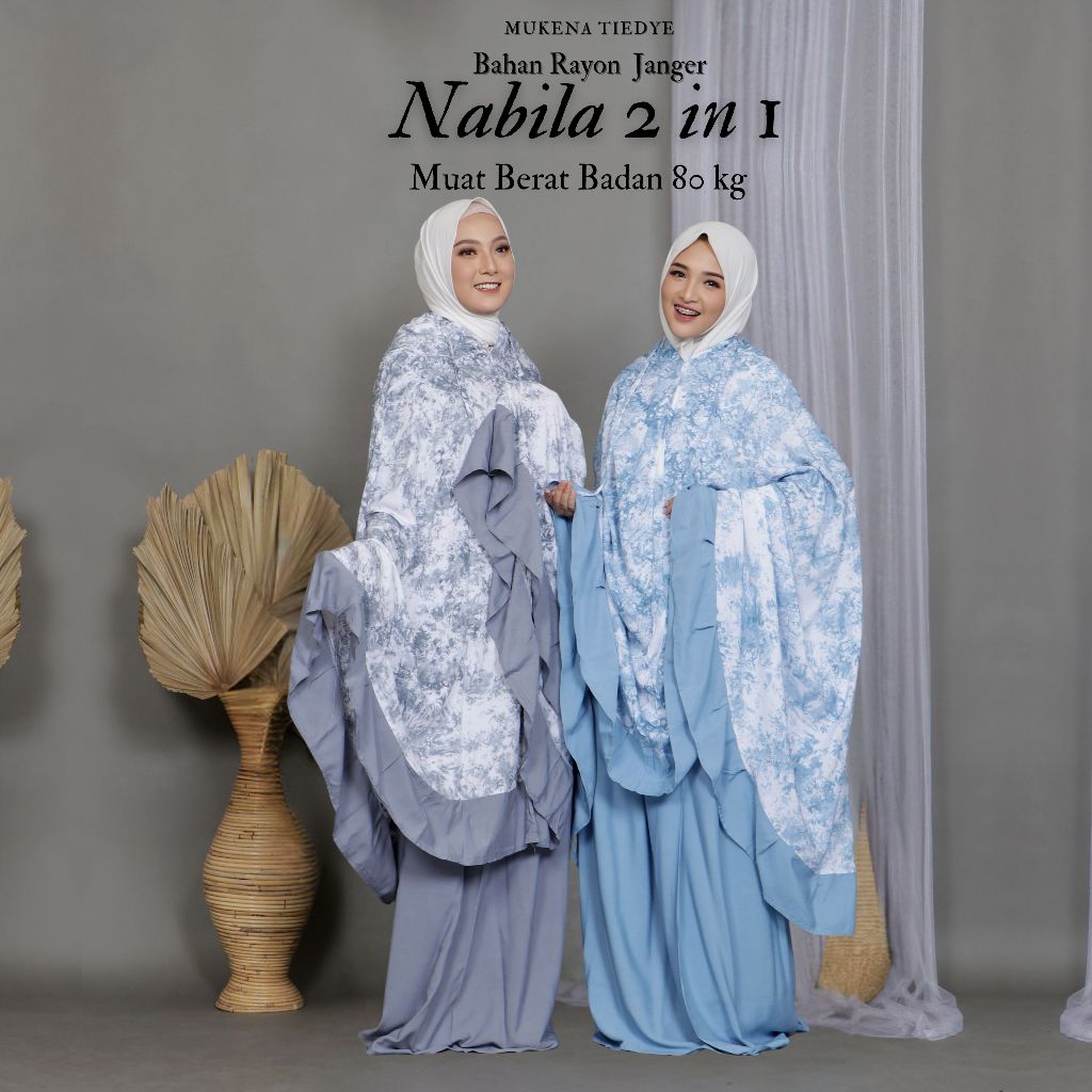 Mukena Bali Nabila 2 In 1 Untuk Dewasa Dan Remaja Bahan Rayon Premium Murah dan Terbaru