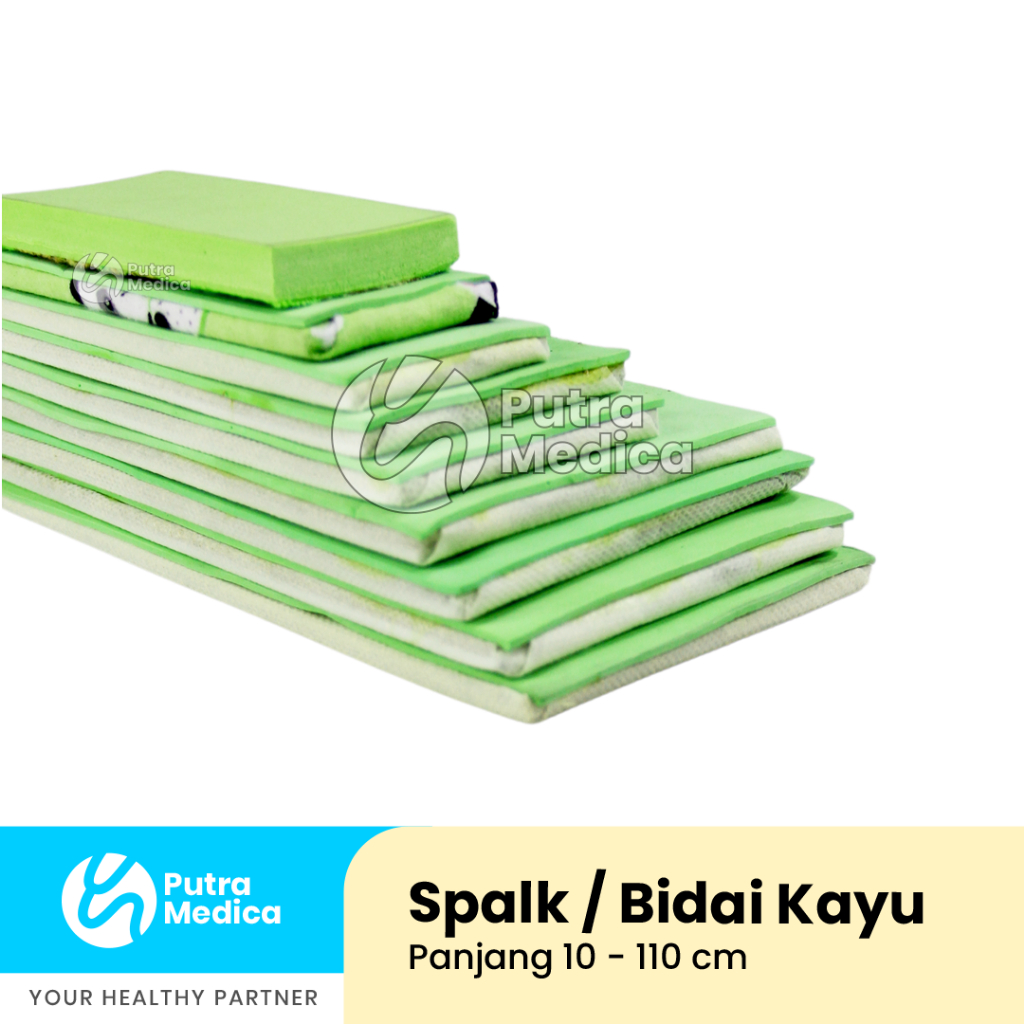 Aurabaik Spalk Bidai Kayu Spons 50Cm X 10Cm X 8Mm - 1Pc / Gips Patah Tulang / Penyangga Cedera Kaki