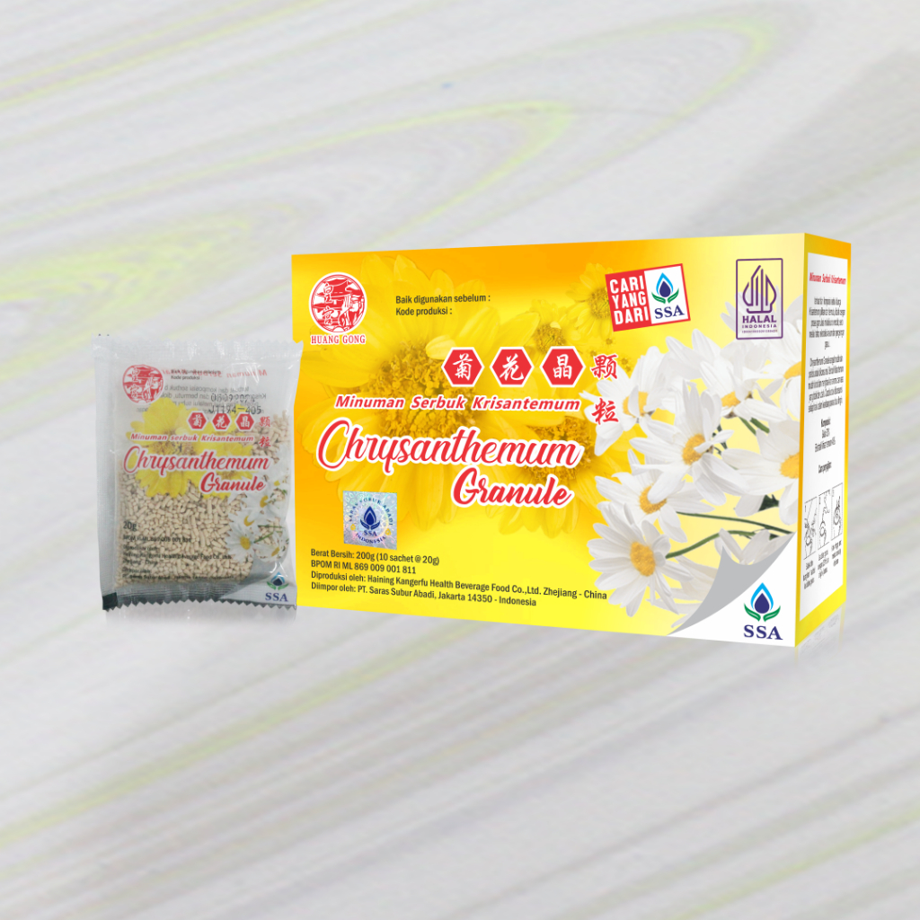 

CHRYSANTHEMUM Granule 1 PCS 20 GR - Minuman Serbuk Krisantemum Cihuacing SSA