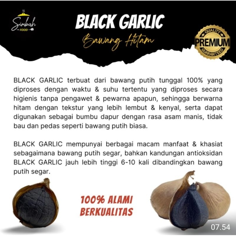 

Bawang Lanang Hitam Black Garlik