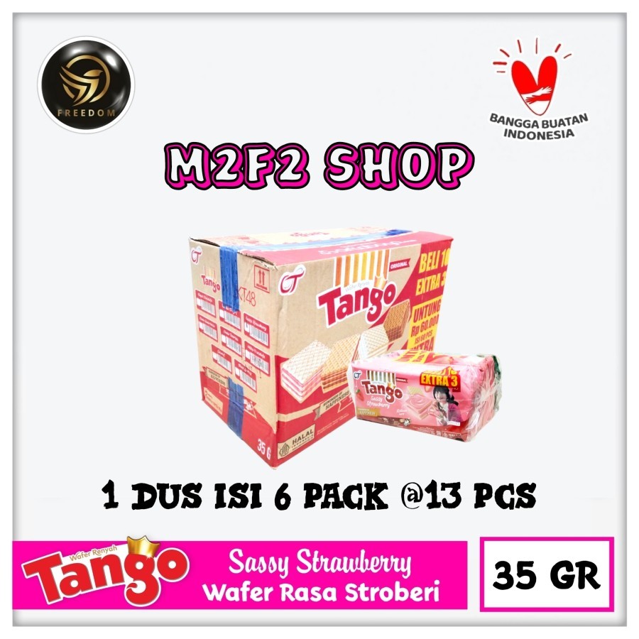 

Tango Wafer Sassy Strawberry BITE SIZE | Krim Stroberi Susu - 35 gr (Kemasan Karton)