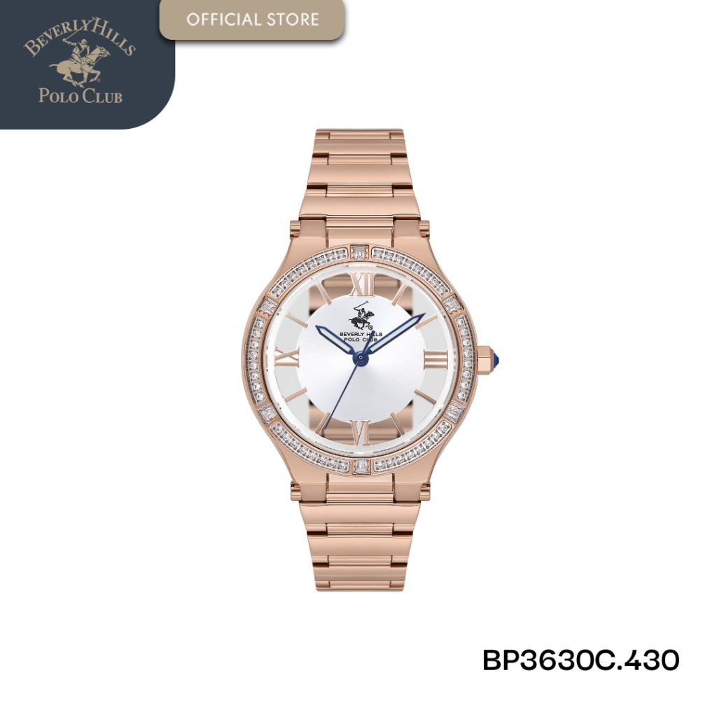 Beverly Hills Polo Club Jam Tangan Wanita BP3630C.430 Rose gold- White