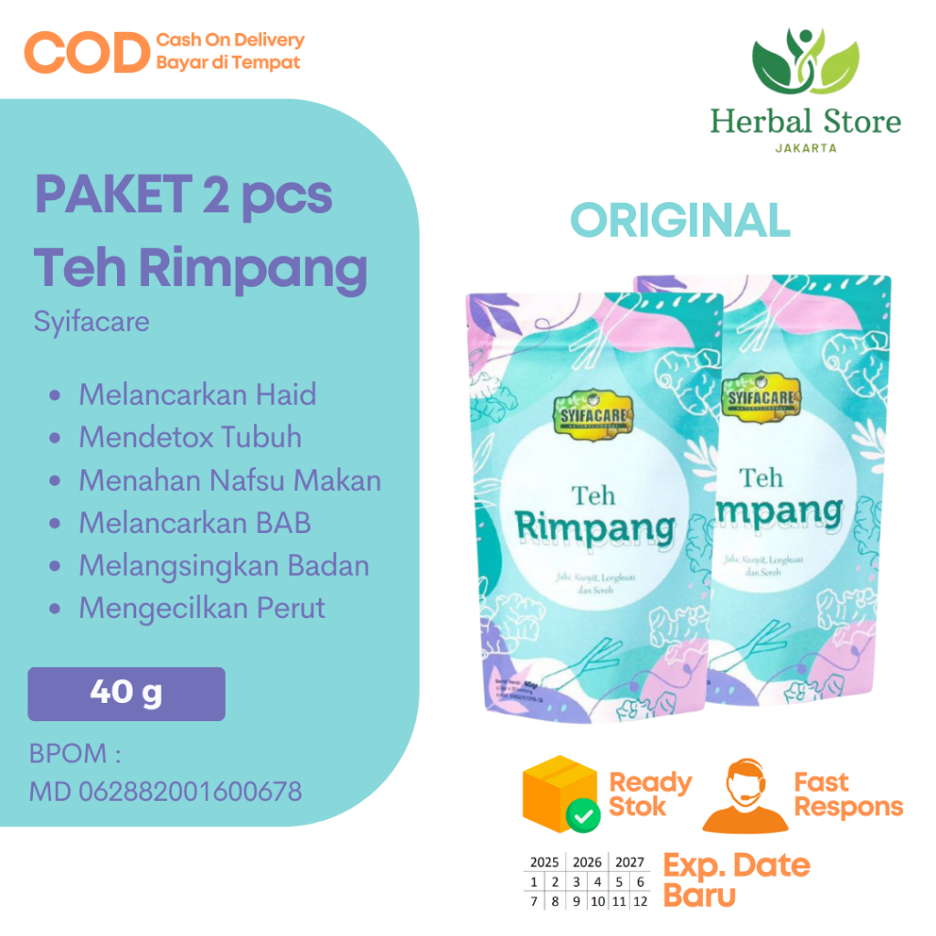 

Paket 2 Bungkus Teh Rimpang BPOM Syifacare ala JSR Teh Celup Rempah 100% Bahan Alami Teh Diet Detox Minuman Pelangsing Herbal Imunitas