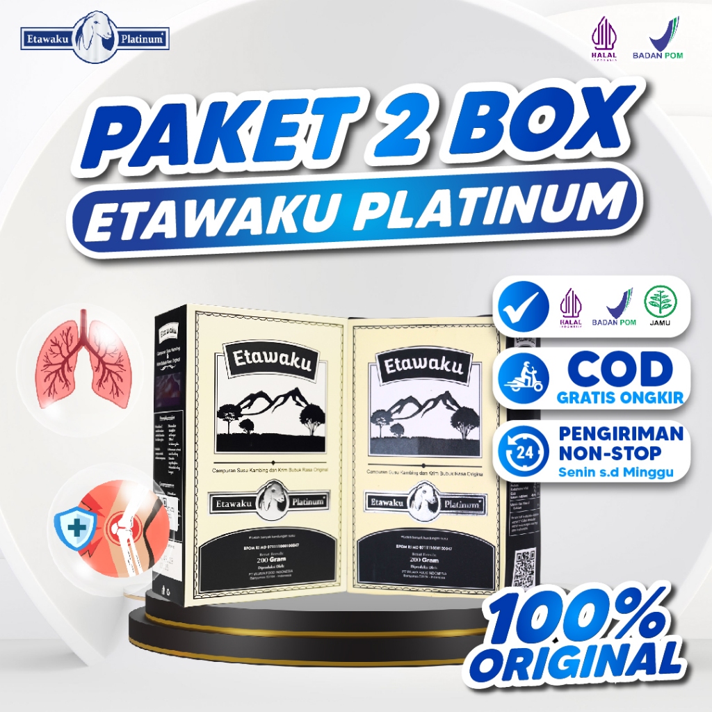 

Etawaku Platinum Paket 2 Box - Susu Kambing Murni & Krimer Bubuk