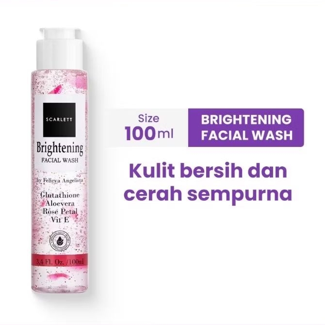 SCARLETT Whitening Brightening Facial Wash | Sabun Cuci Muka Clean | Pemutih Wajah Acne Facial Wash 