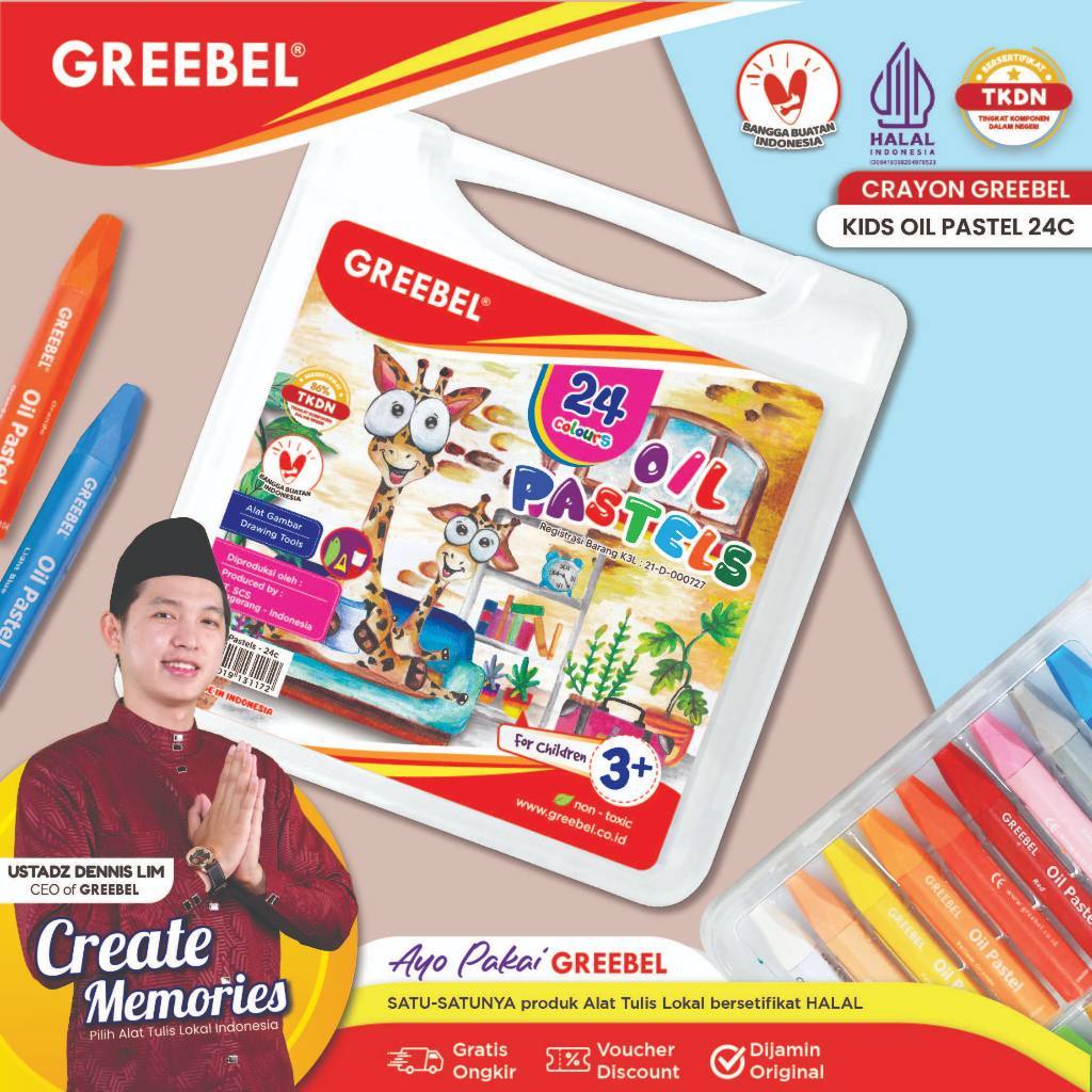 

CRAYON GREEBEL 24 WARNA