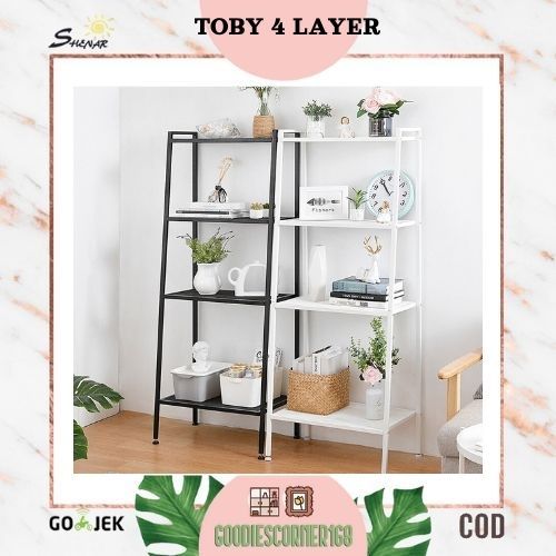 TOBY 4 LAYER SHENAR - Rak besi susun rak pajangan rak vas bunga rak minimalis rak 4 tingkat rak serb