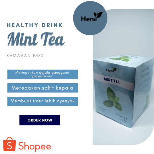 

TEH MINT Kemasan Box - 100% ASLI - hena by tambi tea-minuman kesehatan alami (PREMIUM) QUALITY .