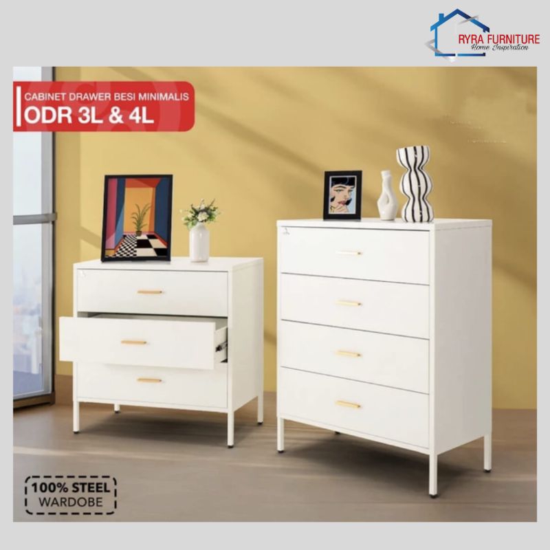 OLYMSTEEL - ODR - BUFET BESI 3 SUSUN/BUFET BESI 4 SUSUN/RAK SERBAGUNA/SIDEBOARD BESI