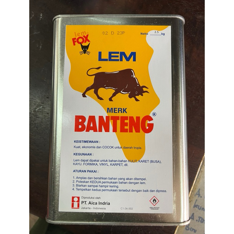 Lem banteng ASLI 2,5kg (Kaleng)