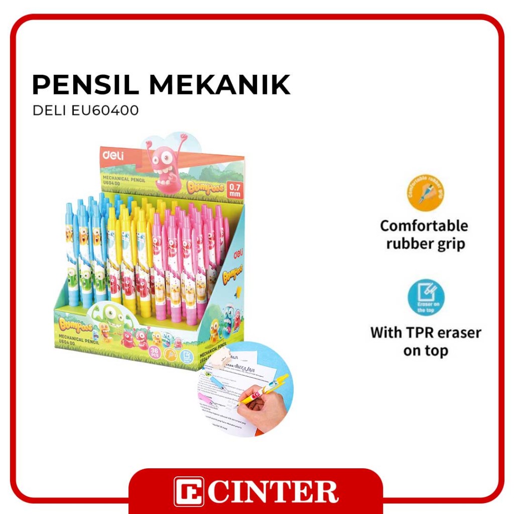 

DELI - PENSIL CETEK / PENSIL KLIK / PENSIL MEKANIK / PENCIL MECHANIC MOTIF MONSTER EU60400