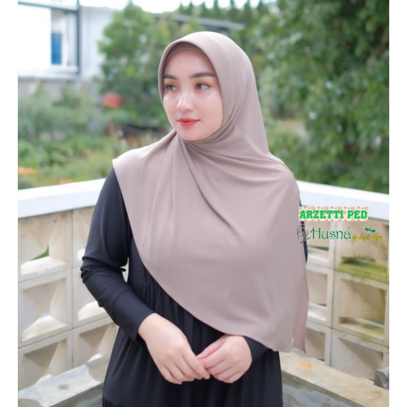 (ORI HUSNA) Jilbab instan jersey ARZETI PED