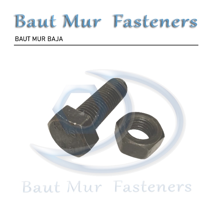 Baut Mur Baja 8.8 M10 X 180 MM