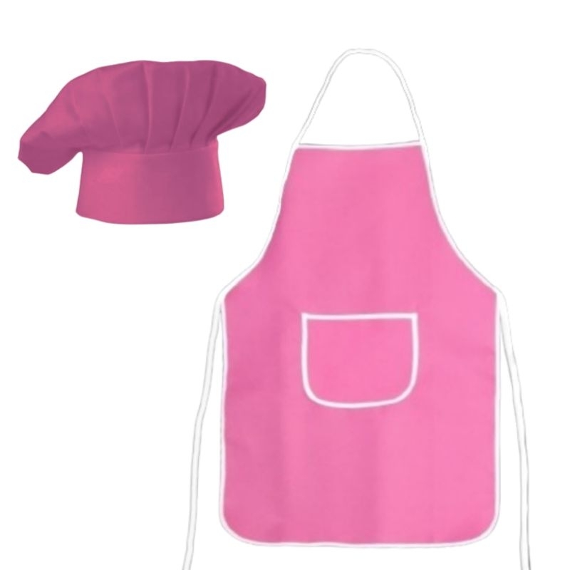 Piyugardening Celemek Dan Topi Chef Dewasa / Chef Apron And Hat