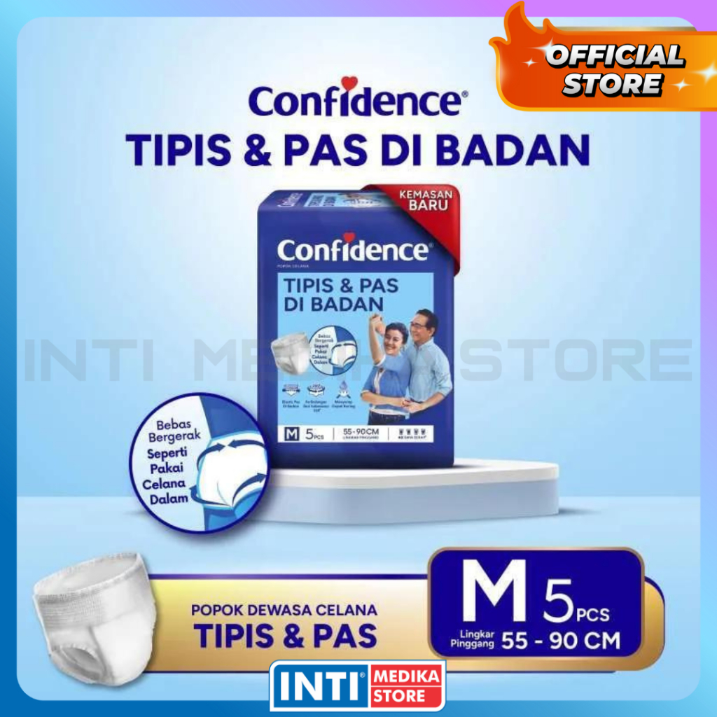 CONFIDENCE - Adult Diapers Pants TIPIS & PAS | Popok Celana Dewasa