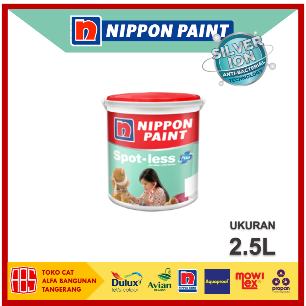 Cat Spot-less Plus 2.5L - Cat Tembok Interior -  Nippon Paint Spotless Plus