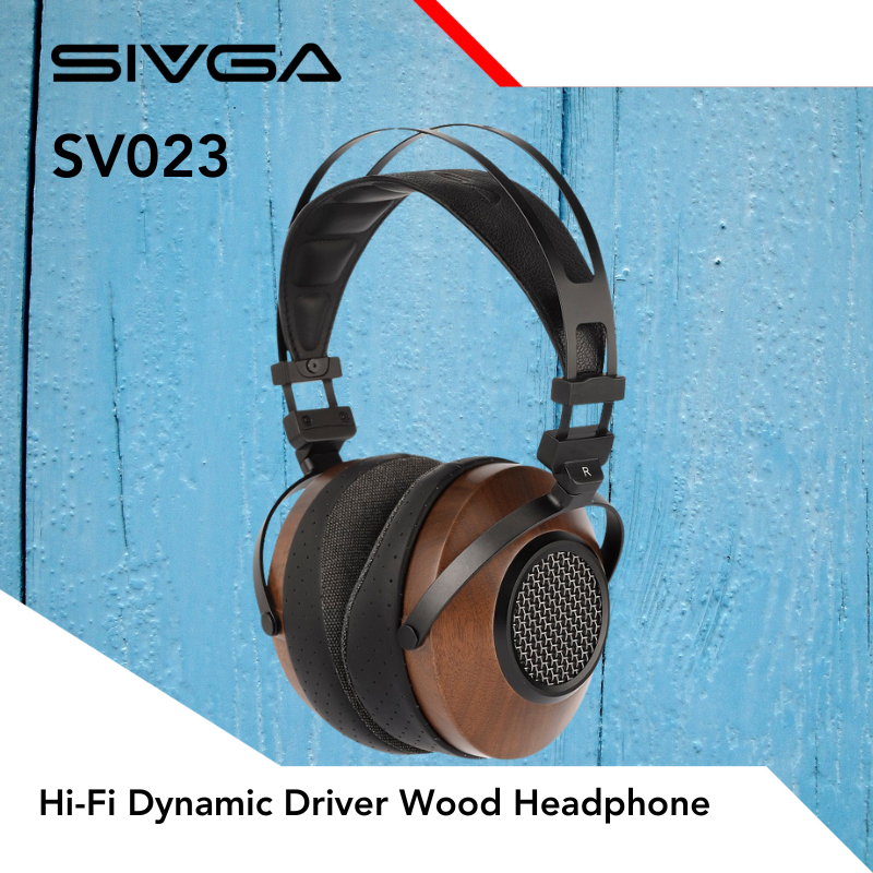 Sivga SV023 Hi-Fi 50mm Dynamic Driver Open-Back Over-Ear Wood Headphone