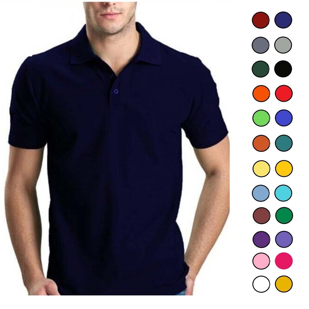 Kaos Berkerah Polos Pria / Polo Shirt Kaos Polo / Baju Atasan Formal Unisex / Seragam Kerja