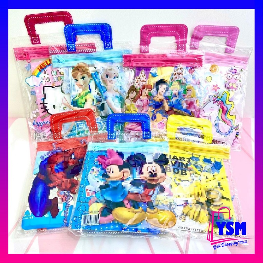 

YSM Alat Tulis Set 6IN1 Stationery Set Lucu Karakter Kartun Perlengkapan Sekolah Anak-Anak TK Souvenir Ulang Tahun Anak Alat Tulis Birthday Souvenir Hampers 6 IN 1