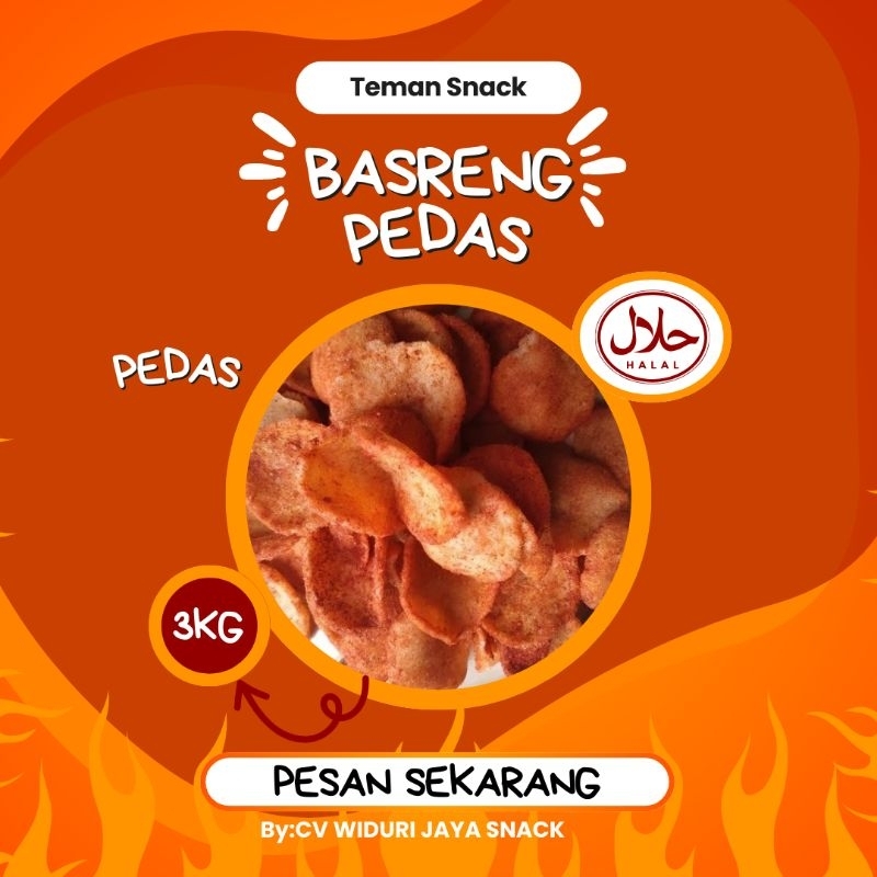 

BASRENG PEDAS 3KG - WIDURI JAYA SNACK