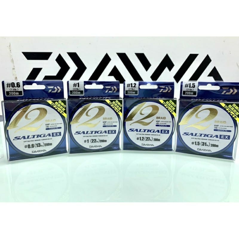SENAR PE DAIWA SALTIGA SENSOR UVF X12EX+SI 200M | PILIH UKURAN