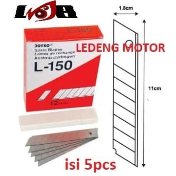 

Refill Cutter Besar Joyko L-150 Alat Potong Kertas Cuter L150 isi 5pcs