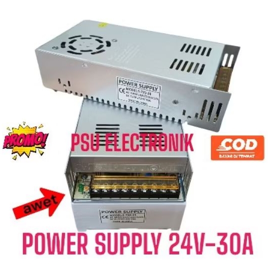 Power Supply Adaptor 24V 30A / Trafo PSU 24 Volt 30 Ampere