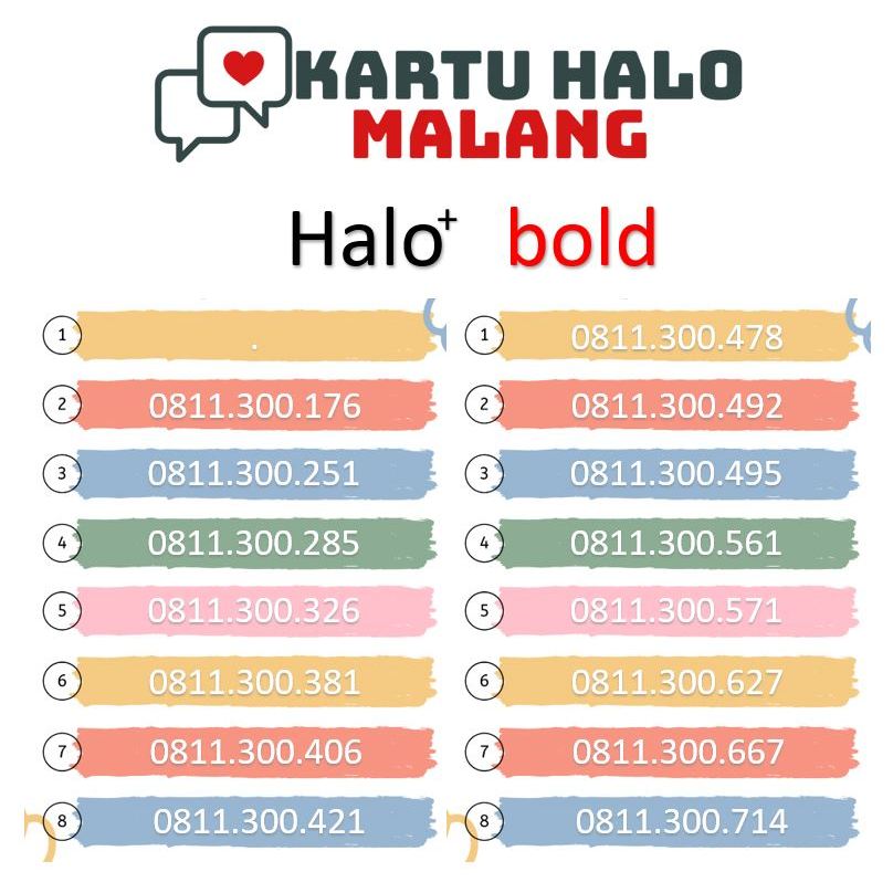 Nomer Cantik 10 Digit Seri RAPI Telkomsel Halo