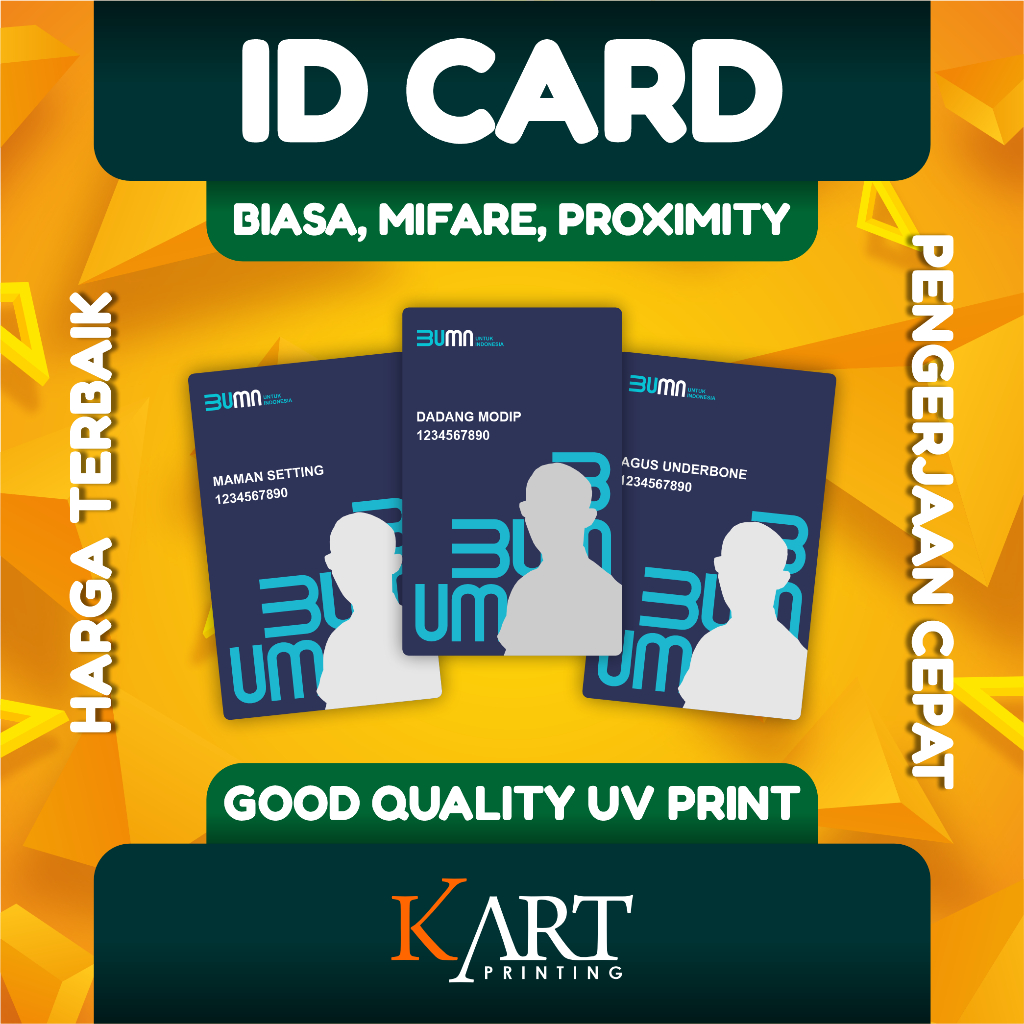 

ID PVC BIASA RFID PROXIMITY MIFARE SATUAN CETAK UV