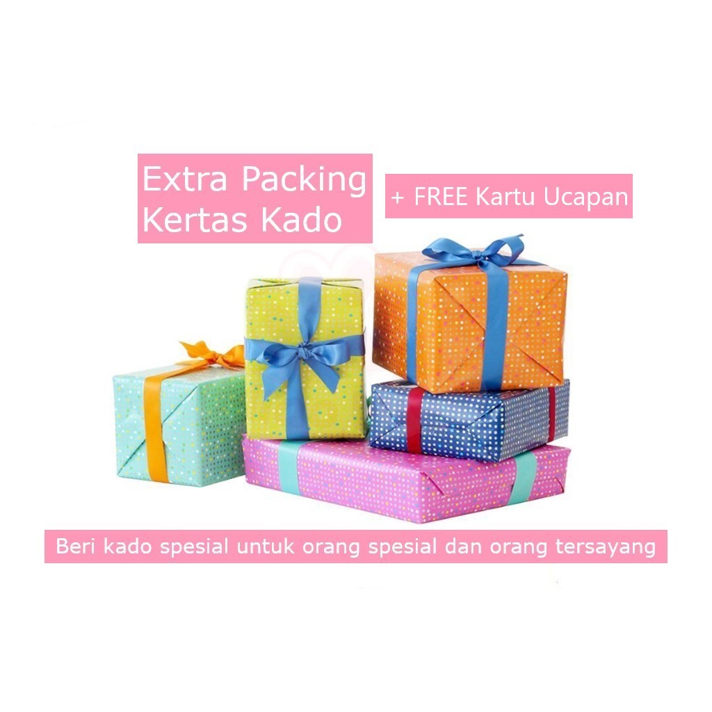 

Extra Packing Kertas Kado dan Free Kartu Ucapan