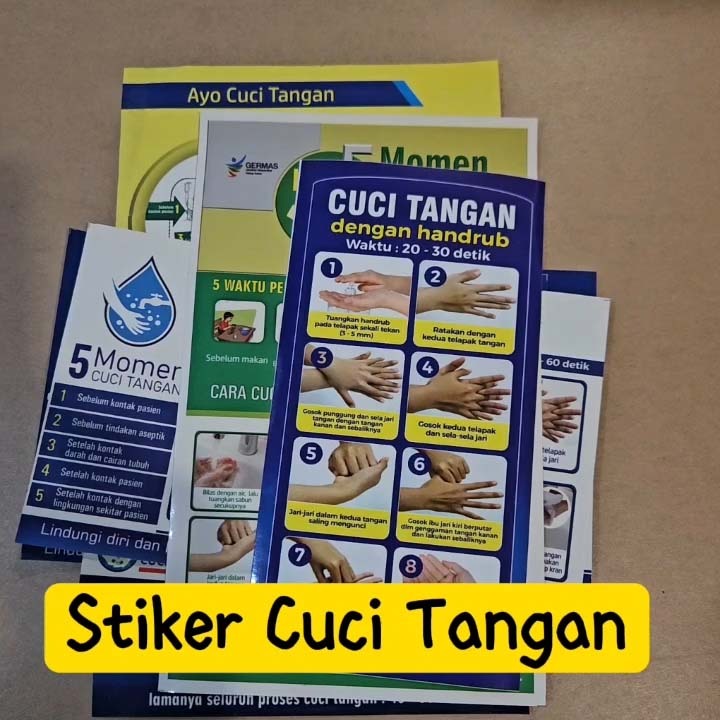 

Banyak Pilihan Model : Stiker Cara Cuci Tangan, Sticker Cuci Tangan, Stiker Momen Cuci Tangan