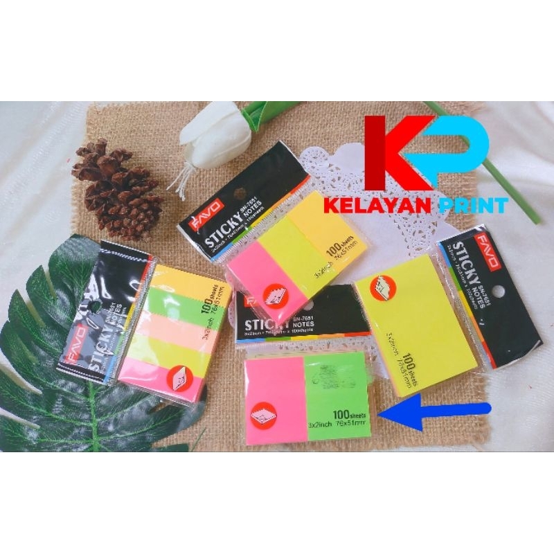 

(1 pcs) STICKY NOTE 76X51 FAVO
