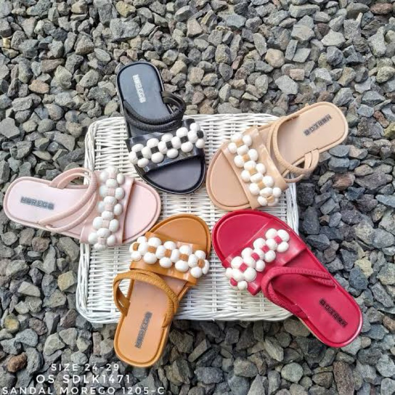 sandal cewek morego dewasa bunga 1205 per pak 6pasang