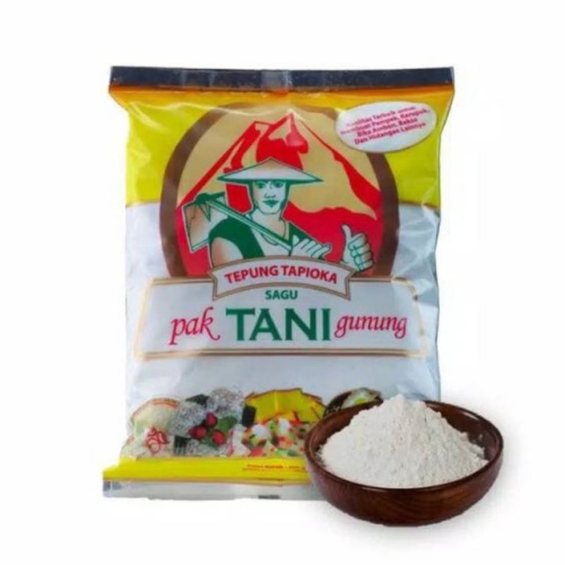 

SAGU TANI/ TEPUNG TAPIOKA CAP PAK TANI GUNUNG 500 GRAM