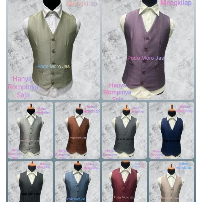 Top Rompi Vest jas dalaman jas rompi formal rompi pria rompi rompi