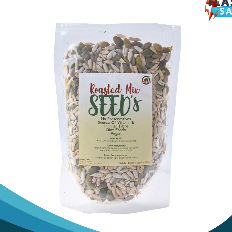 

LANGSUNG BELI GAN Roasted Mix Sunflower Pumpkin Seeds Panggang 1 Gr