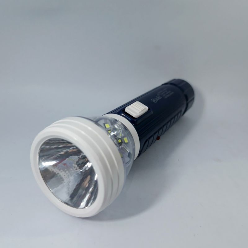 AOKI Senter Tangan LED 1W + 4LED SMD Rechargeable Baterai Lithium Original Terang dan Tahan Lama | L