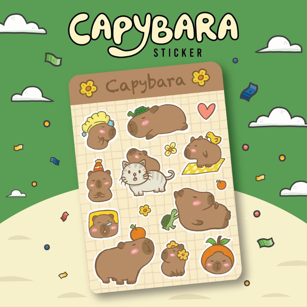 

CAPYBARA STICKER - Sticker Paper Vinyl Capybara/Waterproof Sticker