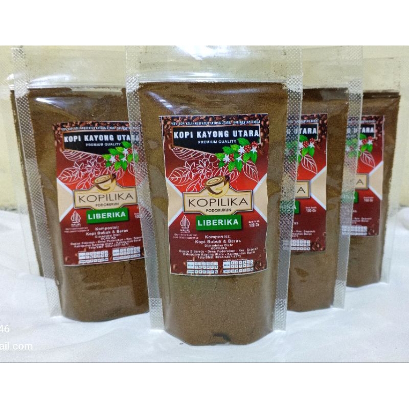 

Kopi Lika Podorukun varietas Liberika kemasan 100 gram