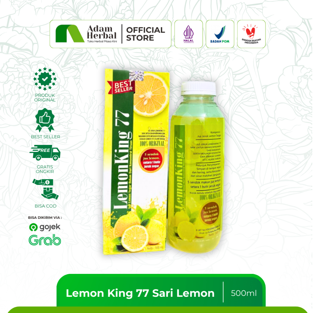 

Lemon King 77 Sari Lemon 500ml Solusi Alami untuk Diet, Batuk, Sakit Tenggorokan, Detoksifikasi & Perawatan Kulit dengan Vitamin C