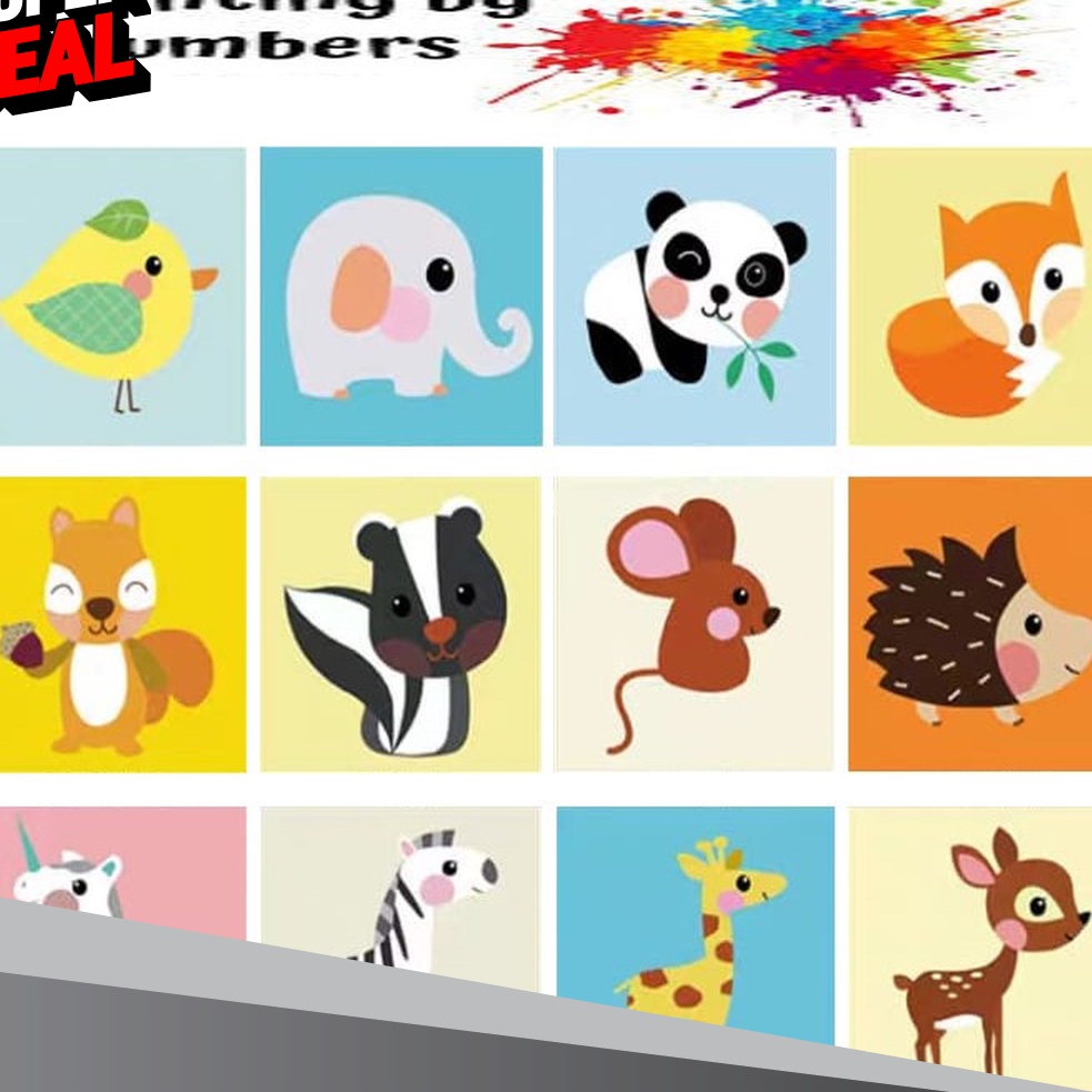 

PROMO TERUPDATE BS Painting by Number Children Canvas Animal Set Kanvas Lukis Hewan Anak Mewarnai Nomor Hewan