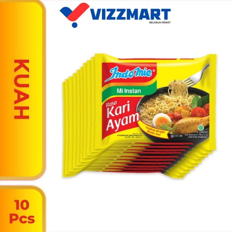 

10 Pcs - Indomie Kuah Kari Ayam