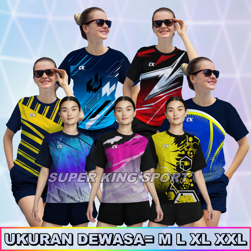 KAOS OLHARAGA VOLLY BADMINTON KAOS OLAHRAGA WANITA KAOS TIM VOLLY OLAHRAGA BOLA FUTSAL