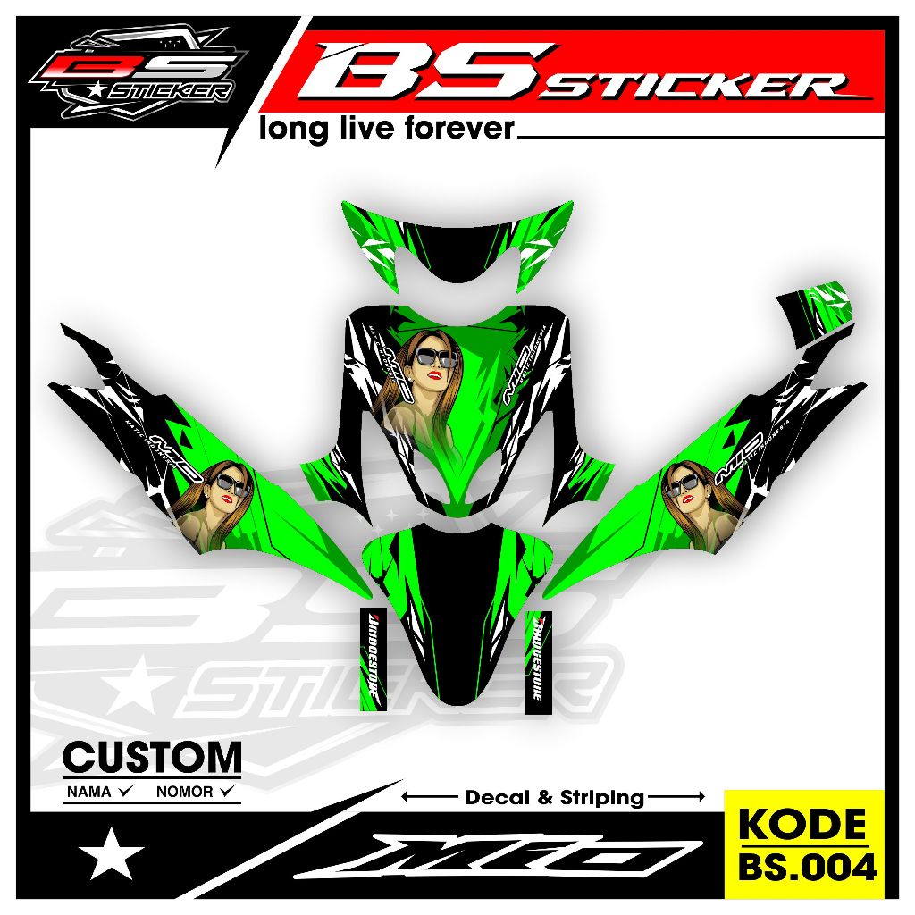 Decal striping yamaha mio smile - SEMI DECAL Variasi List YAMAHA MIO SMILE .BS.004