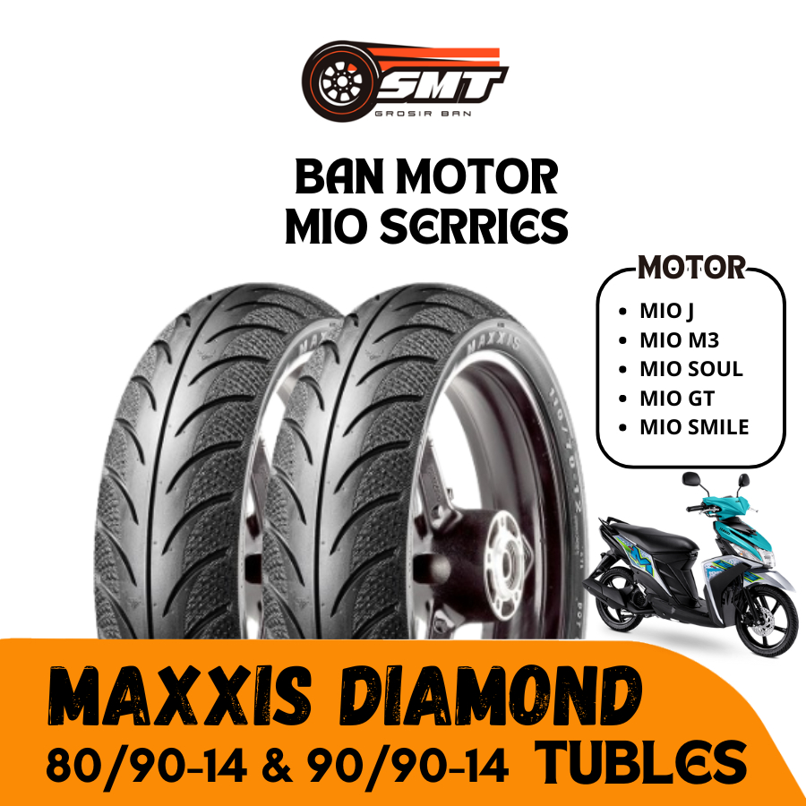 MAXXIS DIAMOND PAKET HEMAT Ban Depan Belakang Motor Mio Serries MIO M3, MIO J, MIO SOUL, MIO GT, MIO