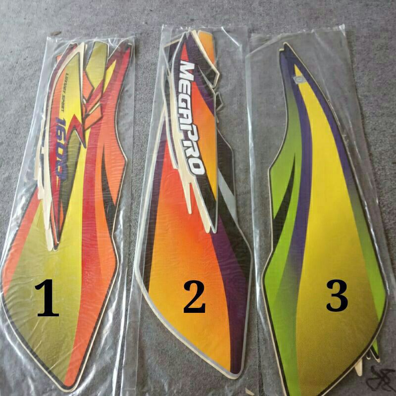 striping stiker Honda Megapro lama Megapro hiu